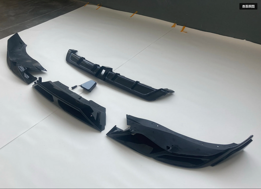 Gloss black front lip spoiler for BMW X6 G06 2018-2022