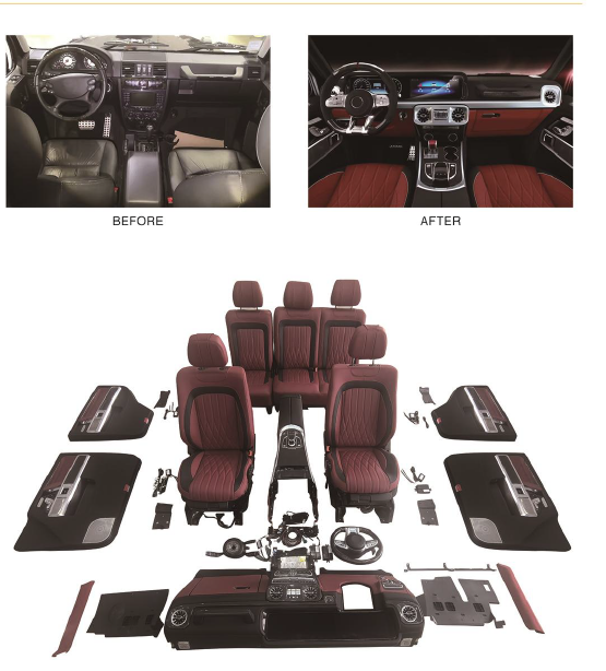 Full interior upgrade kit for Mercedes Benz G Class W463 2013-2018 to new W463A W464 2019+