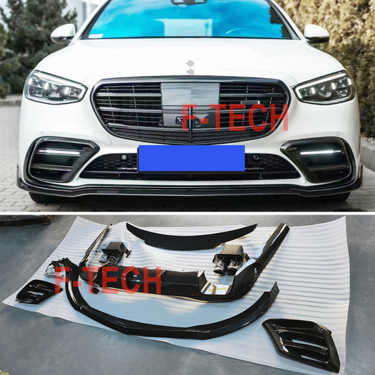 Dry carbon fiber body kit fits new Mercedes Benz S-class W223 S400 S300 S450 S580 S63 2021-present AMG Line