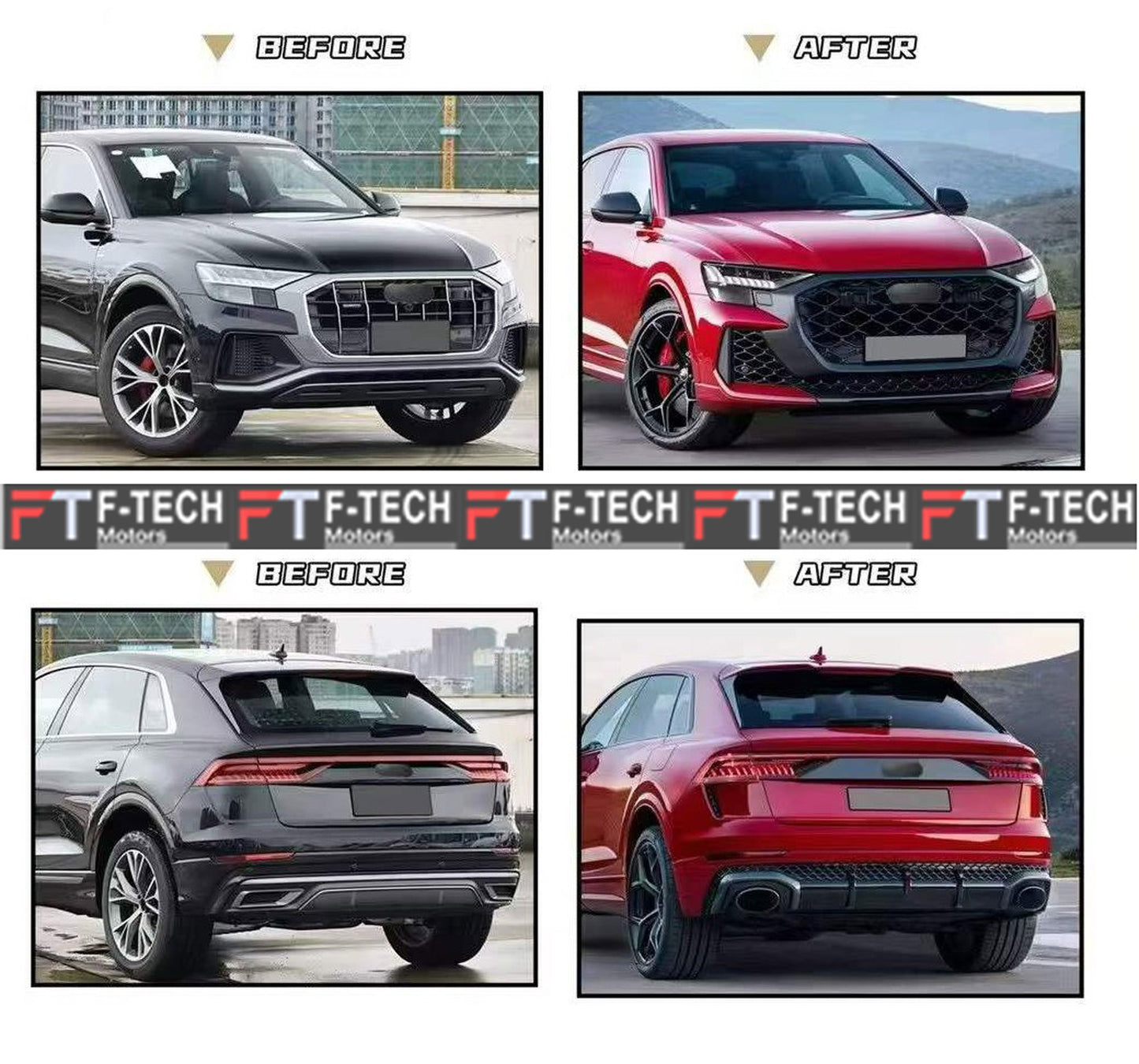 Audi Q8 SQ8 2019 - 2023 Upgrade Body Kit To RSQ8