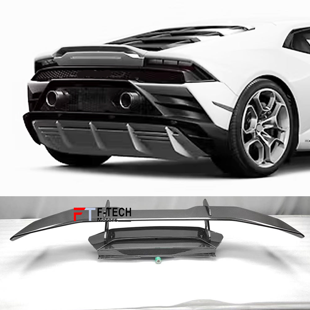 Authentic Aulena Dry Carbon Fiber Rear Wing Spoiler For Lamborghini Huracan Evo 2019+
