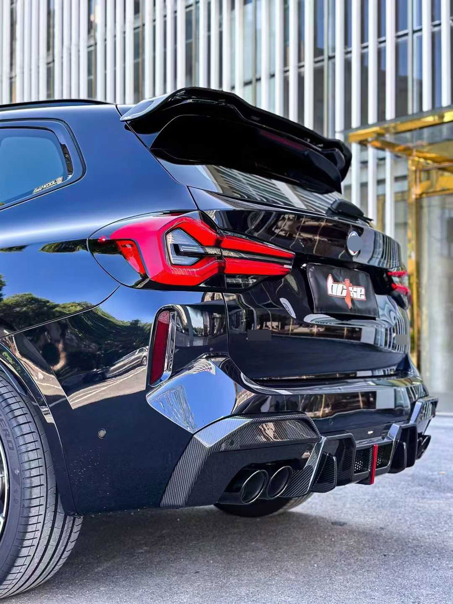 Authentic BCTXE carbon diffuser with exhaust tips for BMW X3 G01 M40i 2022-2024