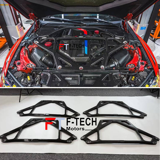 Carbon Fiber Engine Strut Brace For BMW M3 G80 M4 G82 M2 G87 2020+