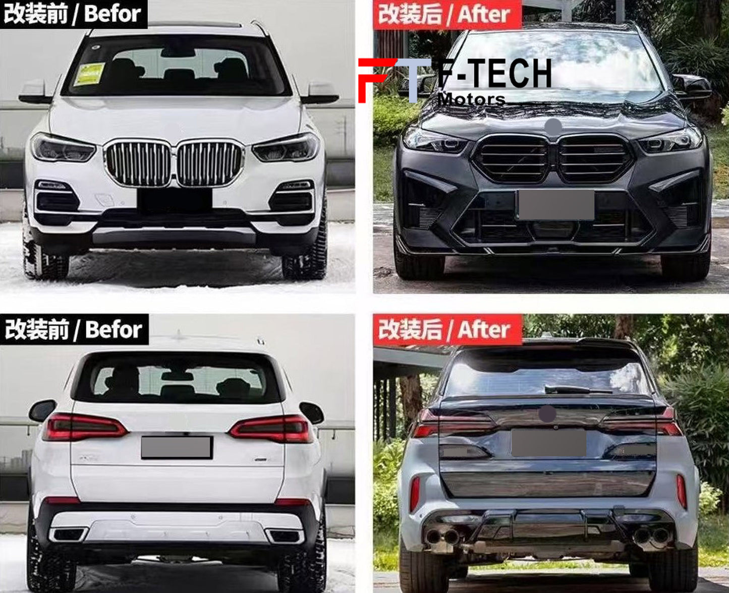 OLD to NEW 2024 New facelift BMW X5M F95 LCI conversion upgrade body kit fit for new BMW X5 G05 2018-2022