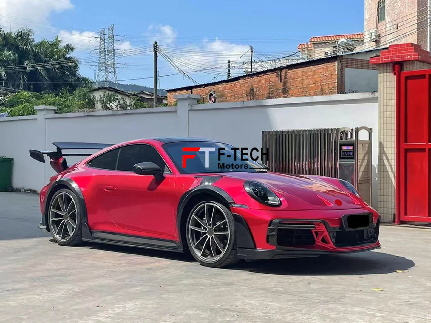 Dry Carbon Fiber Upgarde Body Kit For Porsche 911 992.1 Carrera S 2019 - 2024 Techart GTstreet R