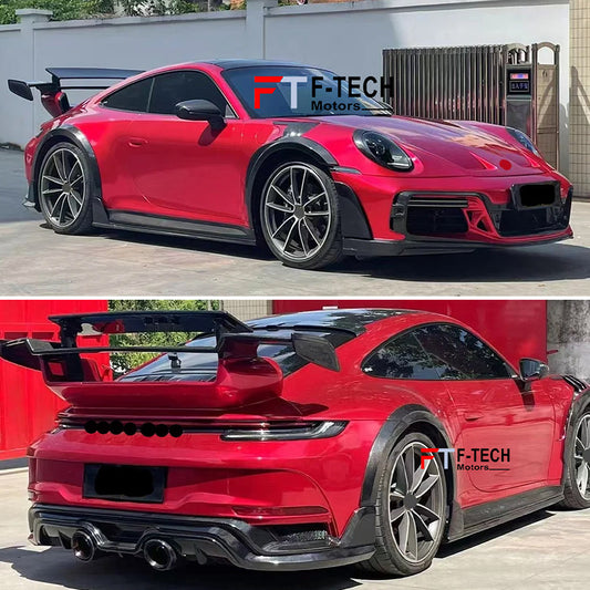 Dry Carbon Fiber Upgarde Body Kit For Porsche 911 992.1 Carrera S 2019 - 2024 Techart GTstreet R