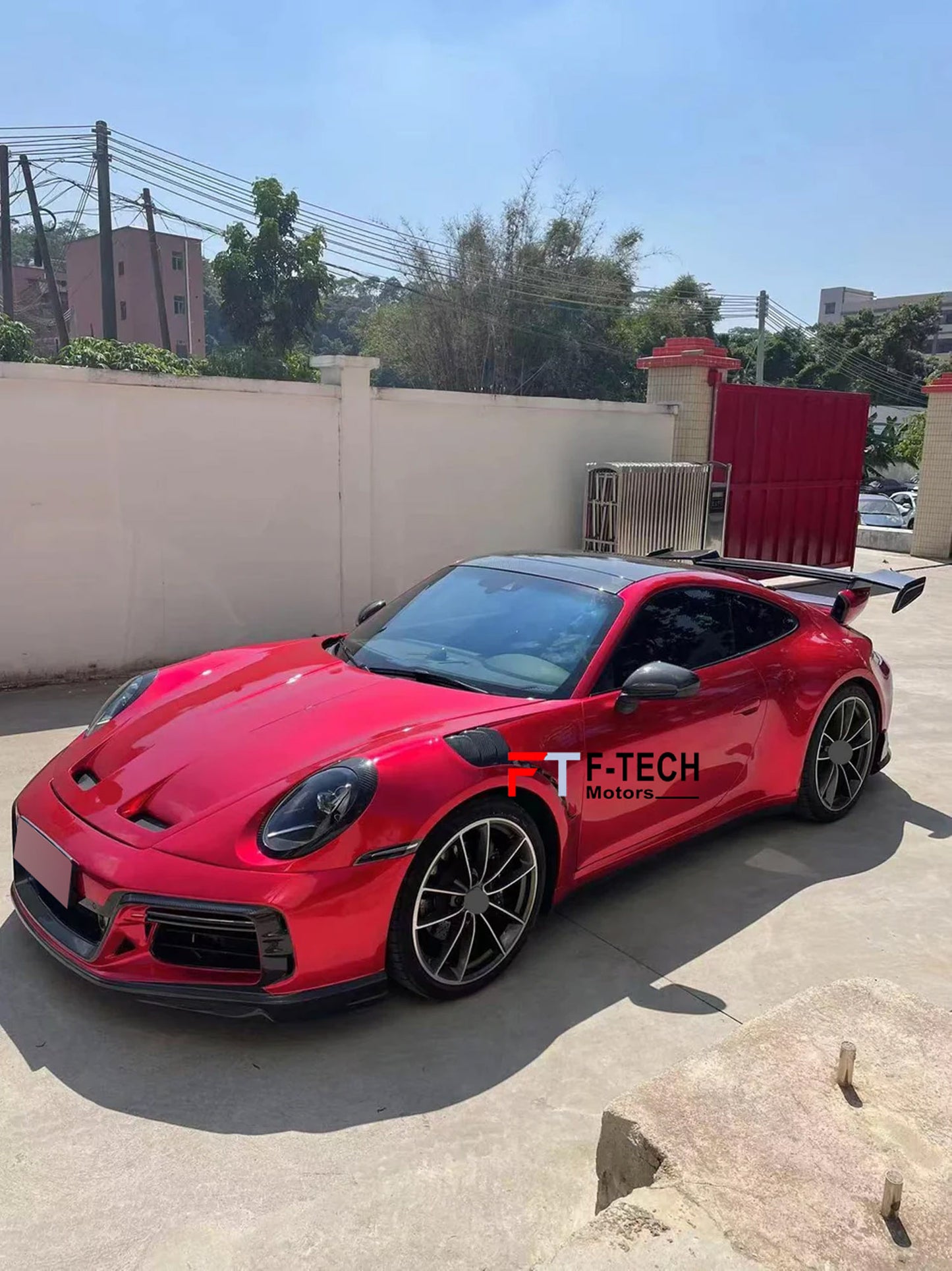 Dry Carbon Fiber Upgarde Body Kit For Porsche 911 992.1 Carrera S 2019 - 2024 Techart GTstreet R