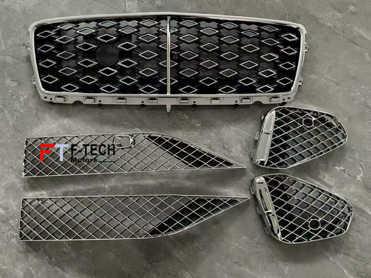 Silver Front Grille Bumper Mesh For Bentley Continental GT 2025+