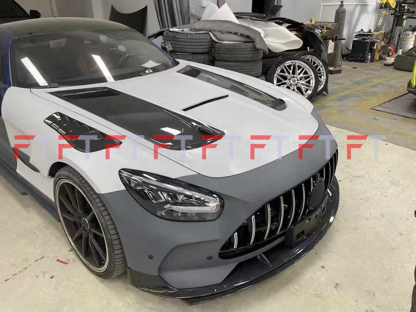 Black Series carbon fiber body kit for Mercedes Benz AMG GT 2014 - 2017 2 Doors