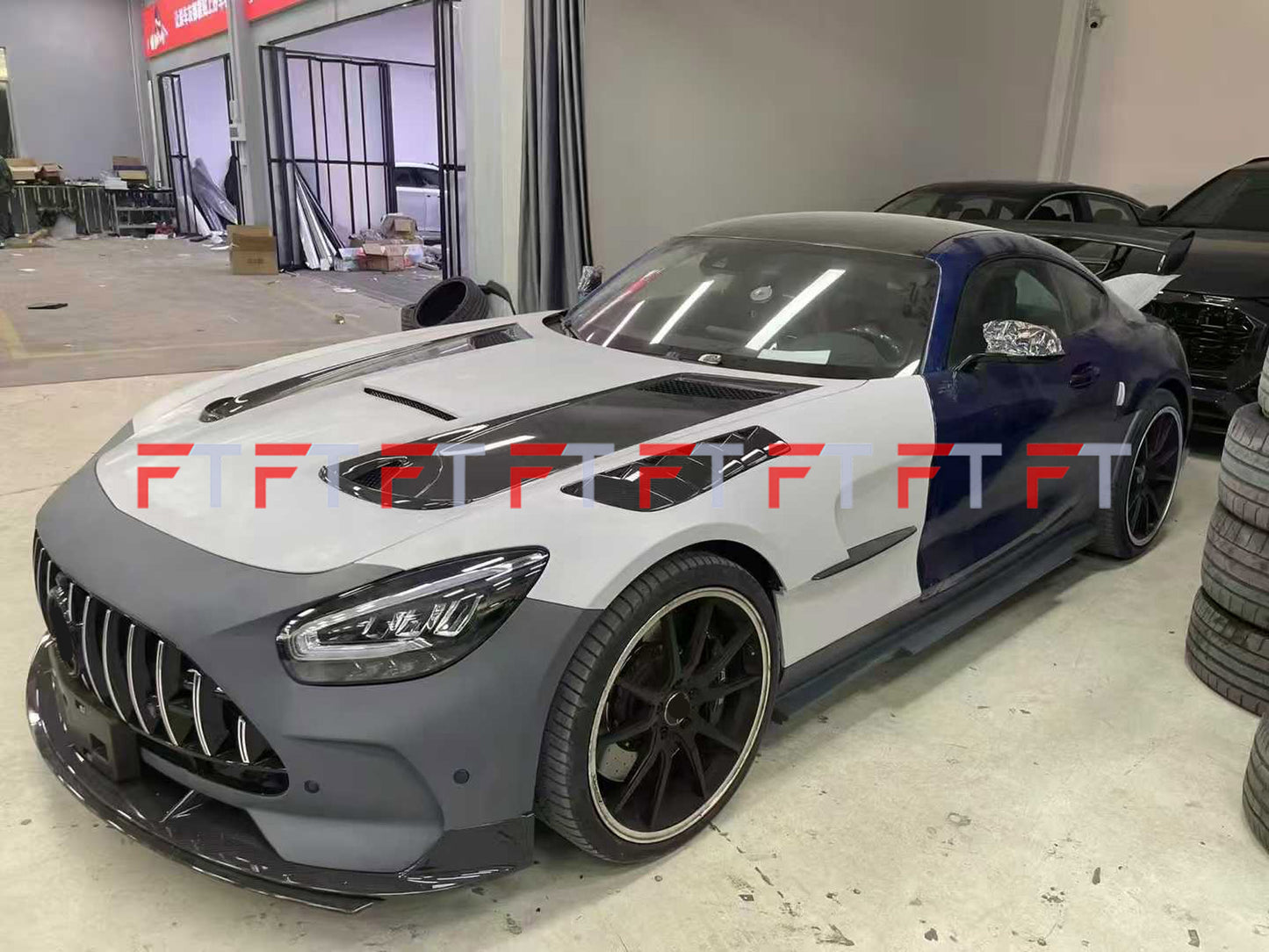 Black Series carbon fiber body kit for Mercedes Benz AMG GT 2014 - 2017 2 Doors