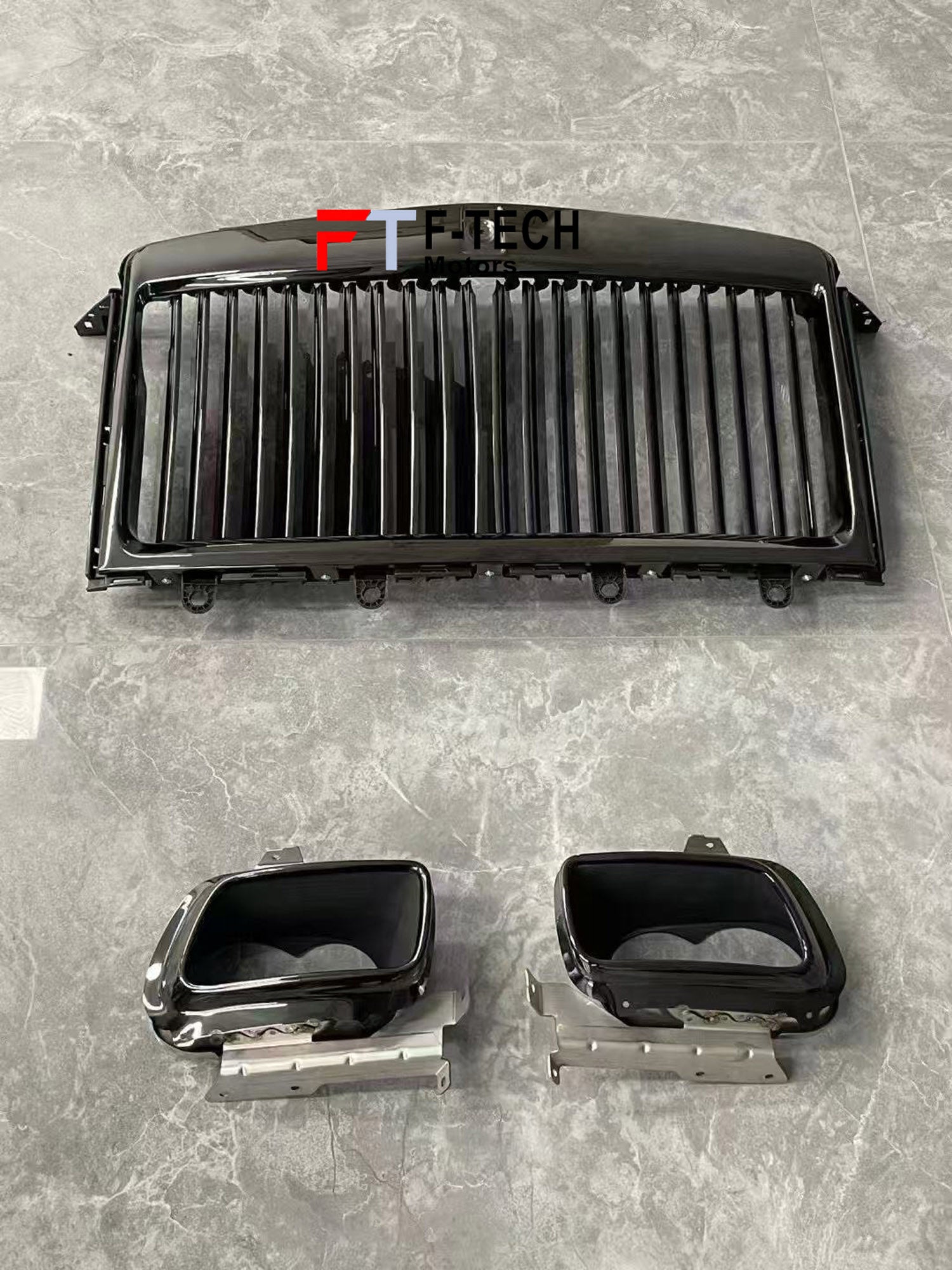Front Grille Exhaust Tips for Rolls Royce Cullinan 2018 - 2025 Black Badge
