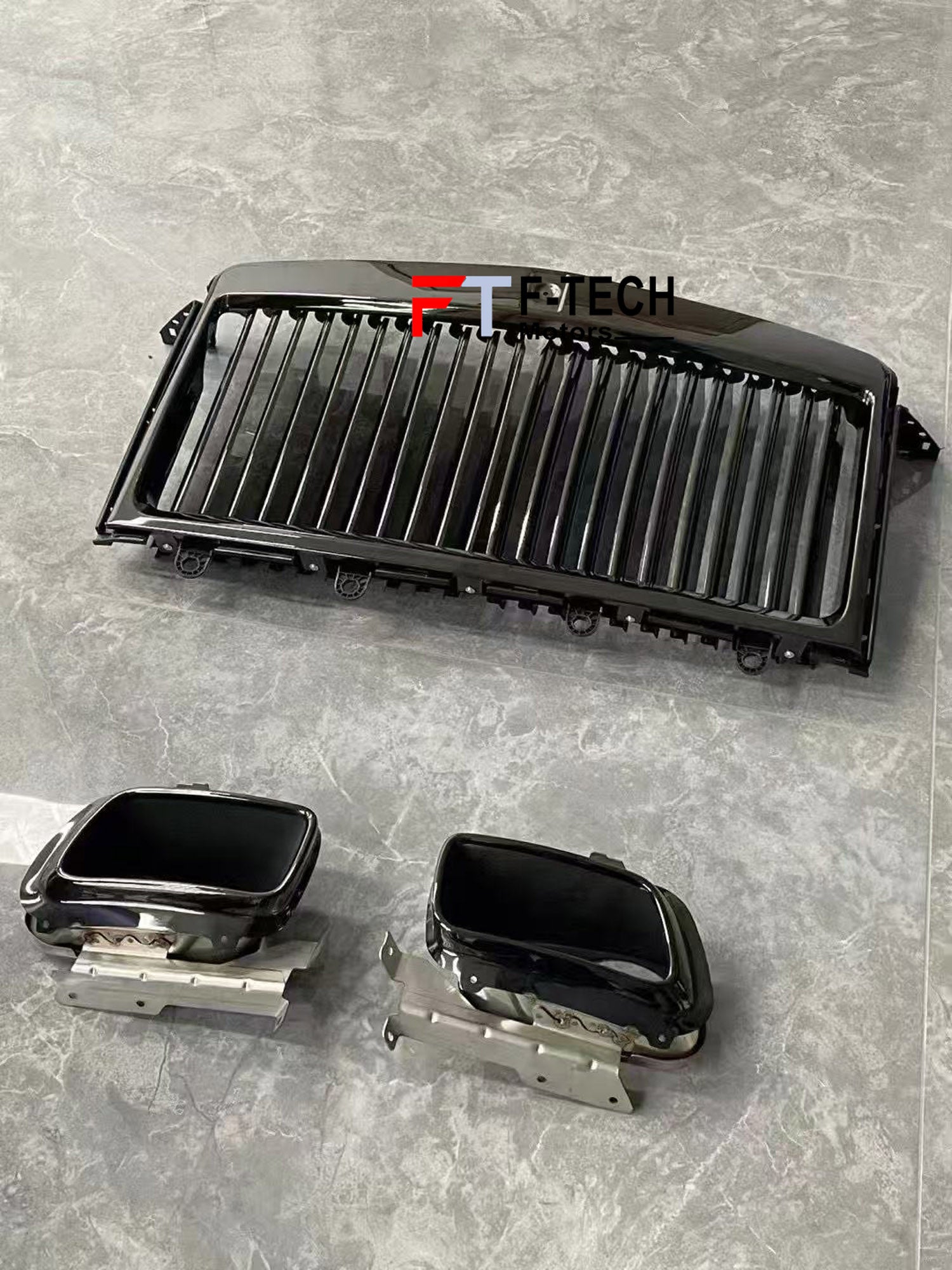 Front Grille Exhaust Tips for Rolls Royce Cullinan 2018 - 2025 Black Badge