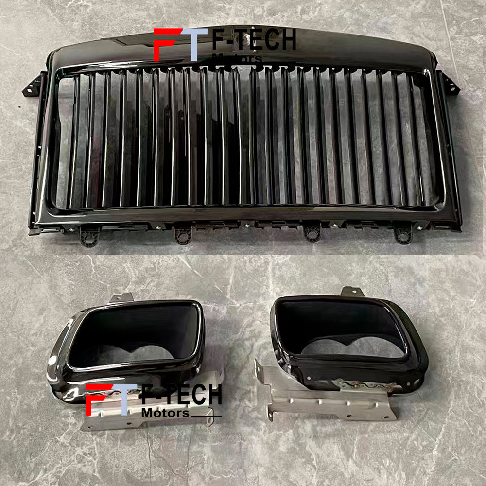Front Grille Exhaust Tips for Rolls Royce Cullinan 2018 - 2025 Black Badge