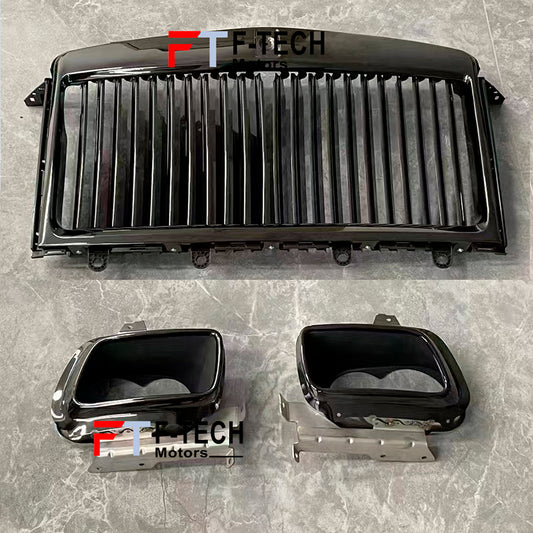 Front Grille Exhaust Tips for Rolls Royce Cullinan 2018 - 2025 Black Badge