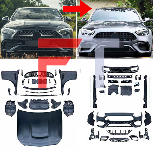 C63 AMG conversion body kit for Mercedes Benz C Class W206 2021-2025