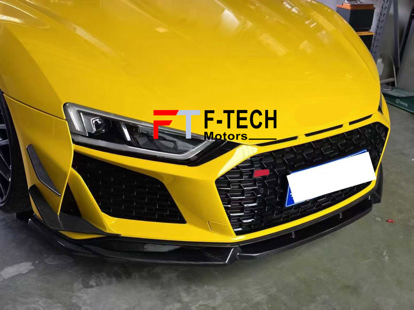 Carbon Fiber Front Lip Spoiler For Audi R8 4S 2019 - 2025