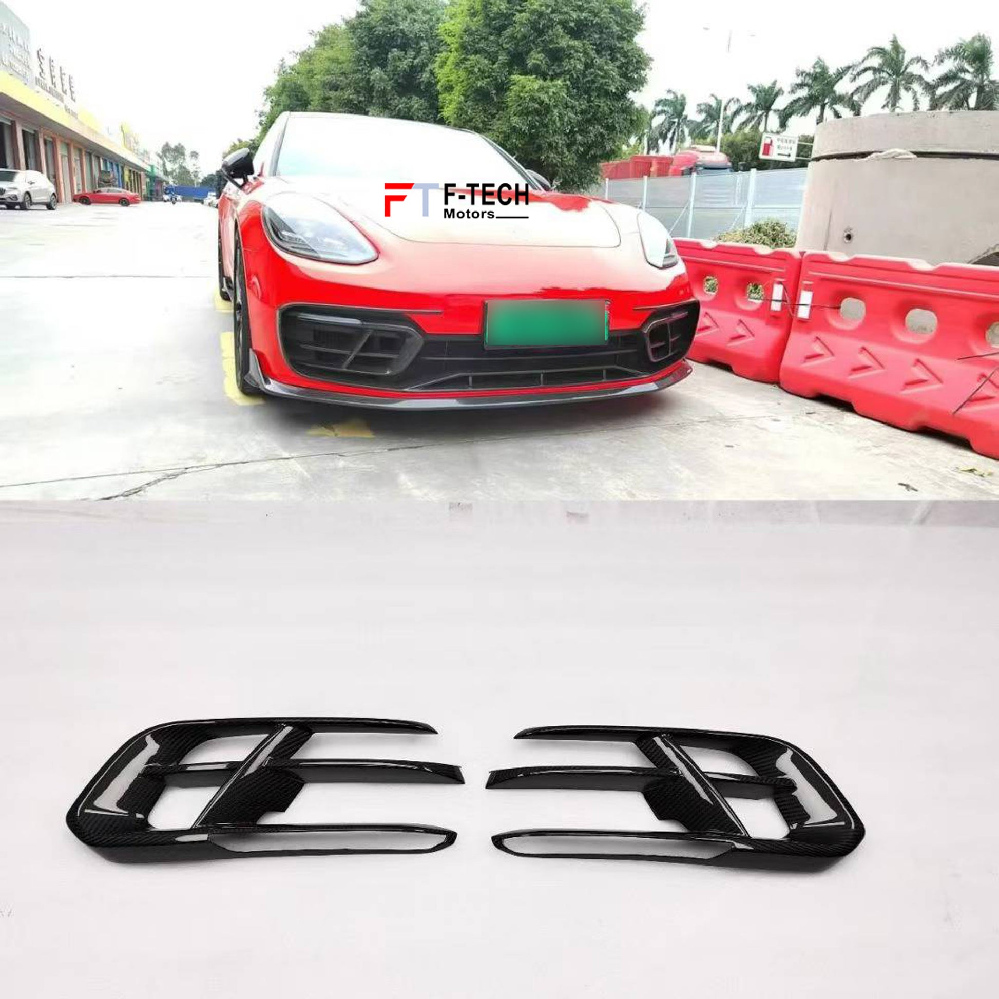 Carbon Fiber Front Air Vents Rear Diffuser For Porsche Panamera 971 2017 - 2023