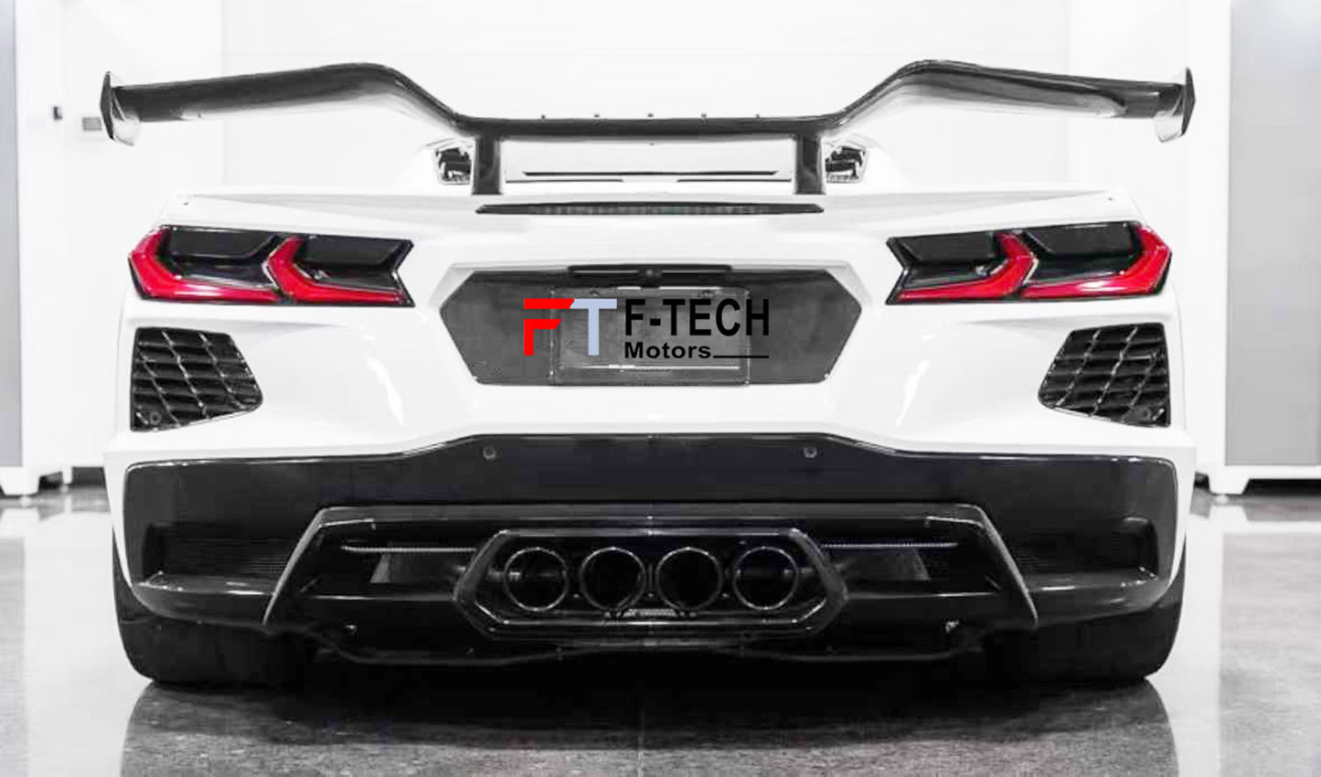 Rear Diffuser Splitter Exhaust System Z06 Style For Chevrolet Camaro C8 2020+