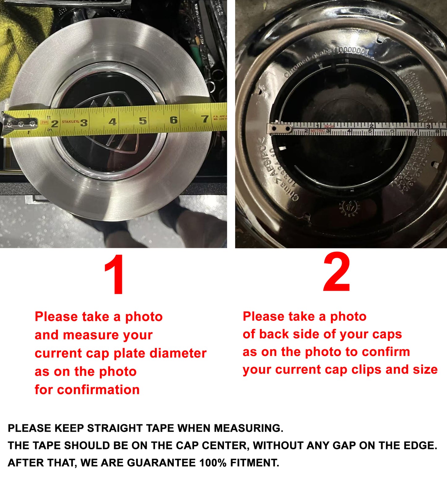 Custom Plastic Floating Center Caps for Mercedes Benz Range Rover Rolls Royce Bentley Lexus