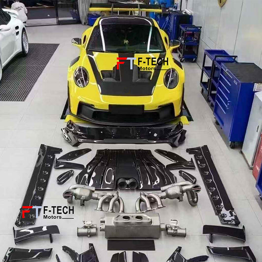 Dry carbon fiber GT3 RS style body kit for Porsche 911 992.1 Turbo S 2019 - 2024