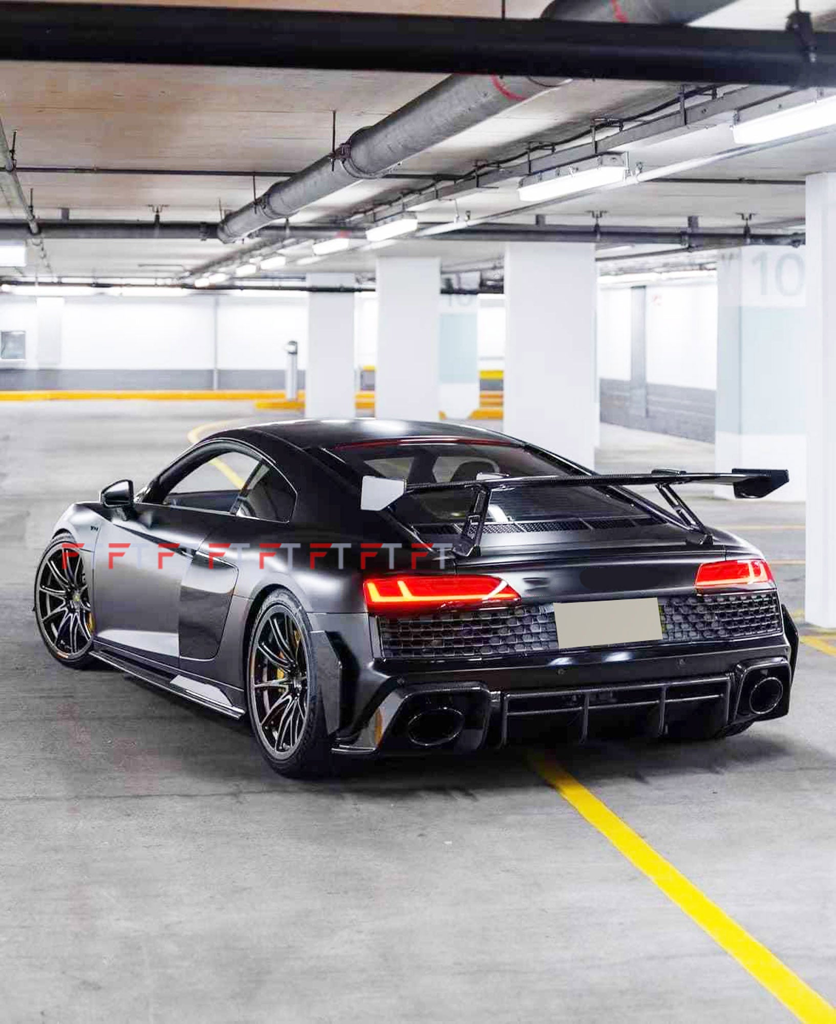 Dry carbon fiber body kit for Audi R8 4S 2019 - 2025 Front Lip Side Skirts Rear Diffuser Spoiler
