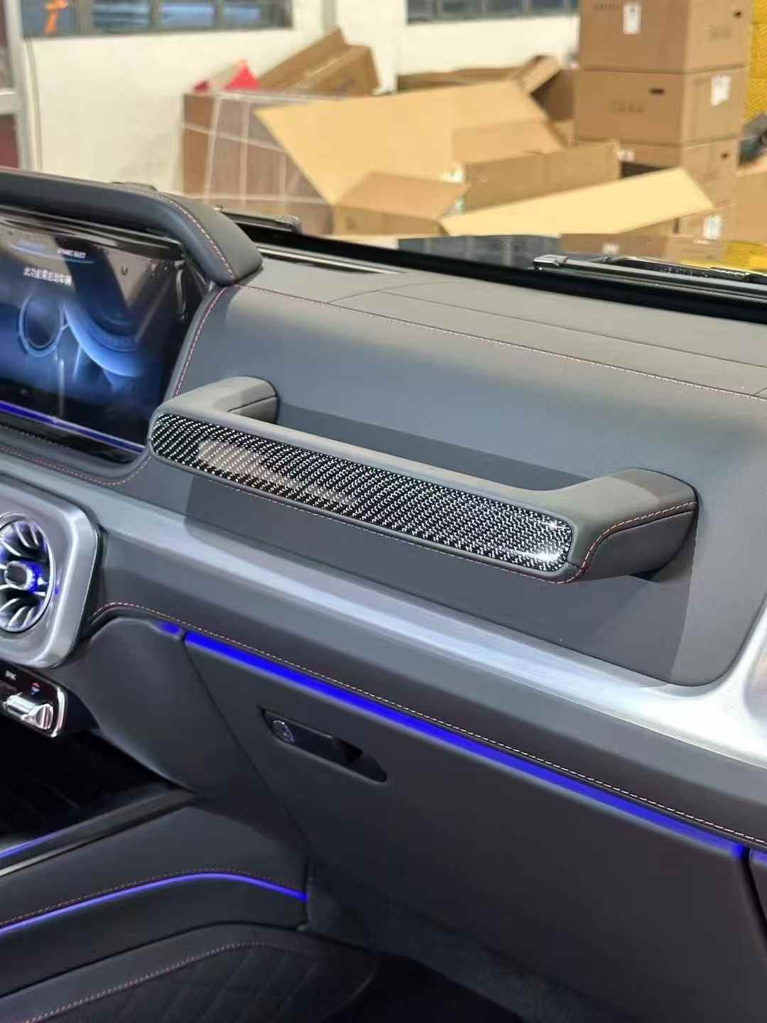 Dry carbon fiber interior trim kit covers for Mercedes Benz G-Class W465 G63 G550 G500 2024+