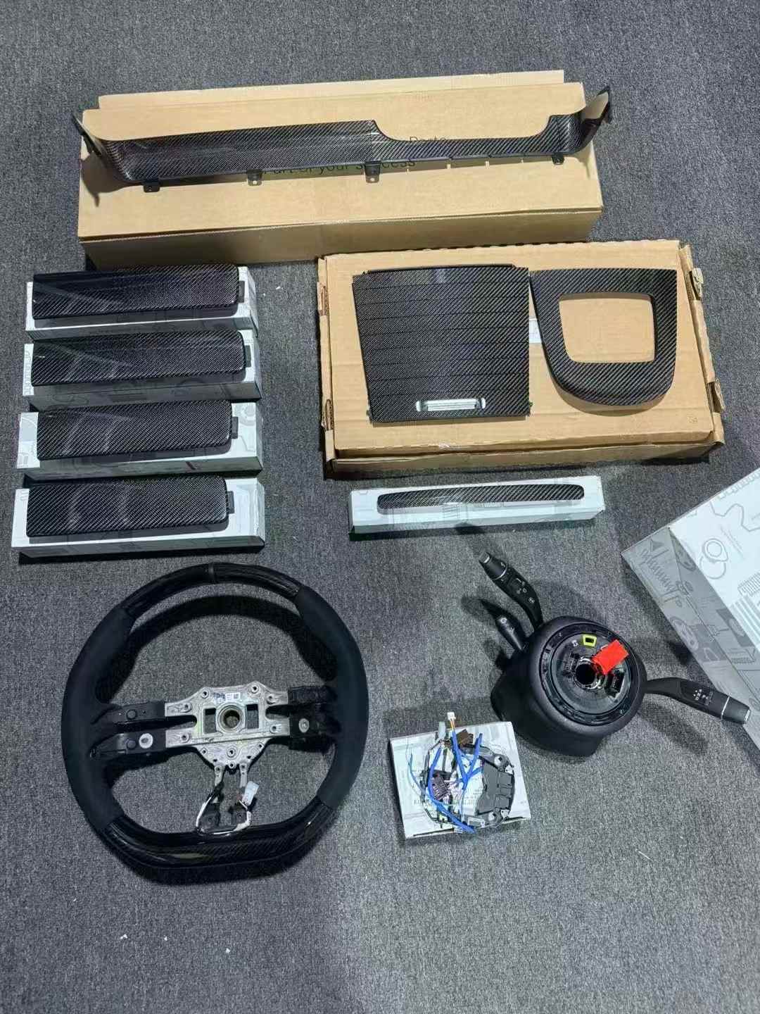 Dry carbon fiber interior trim kit covers for Mercedes Benz G-Class W465 G63 G550 G500 2024+