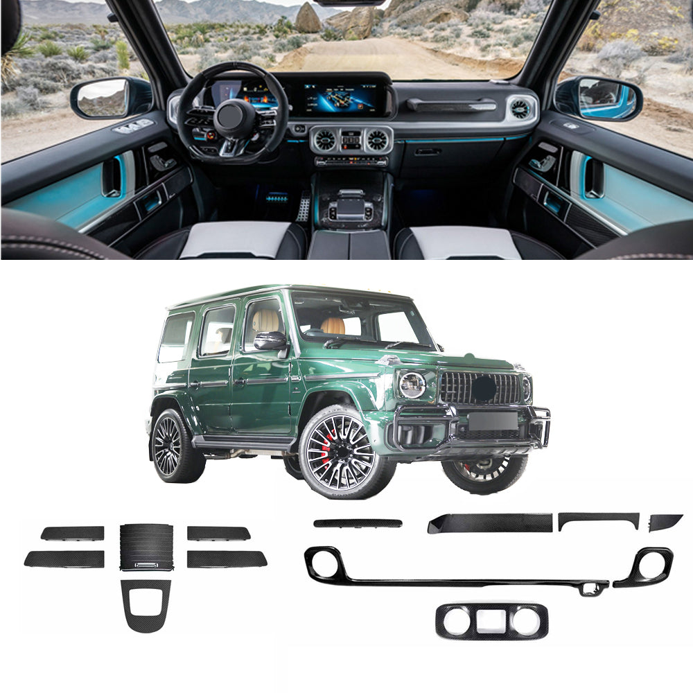 Dry carbon fiber interior trim kit covers for Mercedes Benz G-Class W465 G63 G550 G500 2024+