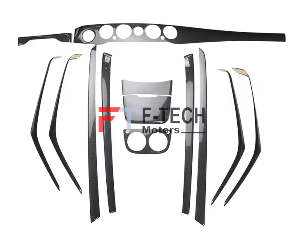Dry Carbon Fiber Interior Trim Kit Covers for Mercedes Benz S Class W222 2013 - 2020 S63 AMG