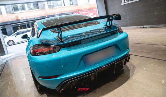 Dry Carbon Fiber GT4 Spoiler For Porsche 718 Cayman 982 2016 - 2025