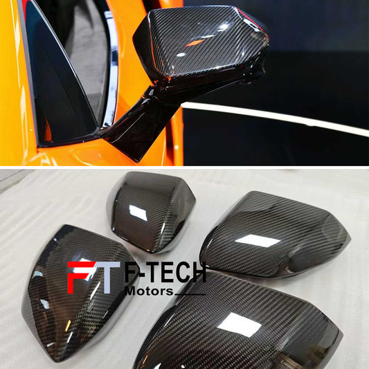 Dry Carbon Fiber Mirror Covers For Lamborghini Revuelto 2024+