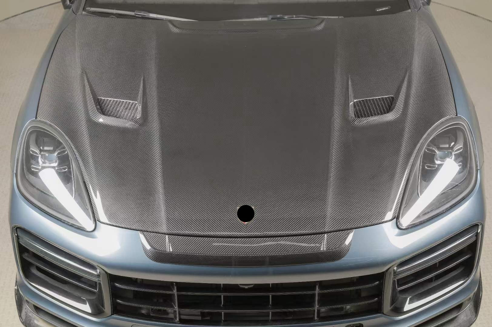 Dry carbon hood bonnet kit fit Porsche Cayenne 9Y0 2018 - 2023 Mansory