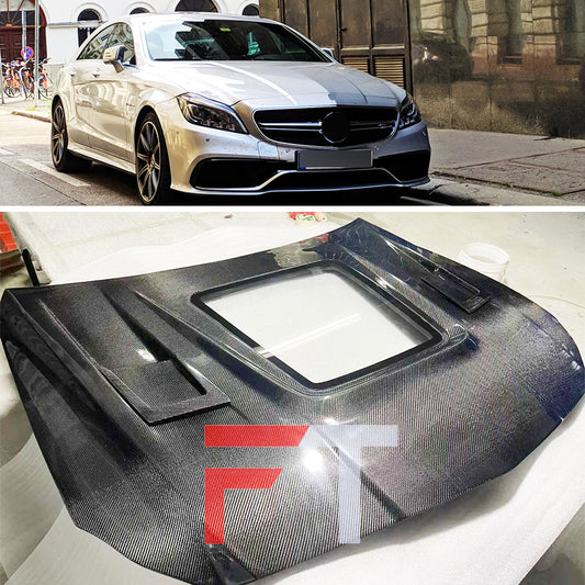 Dry carbon fiber upgrade iMP hood bonnet Mercedes Benz CLS W218 AMG 2014 - 2018