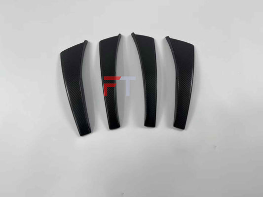 Carbon fiber vertical fins of front bumper for Porsche 911 992 GT3 2021 - 2024