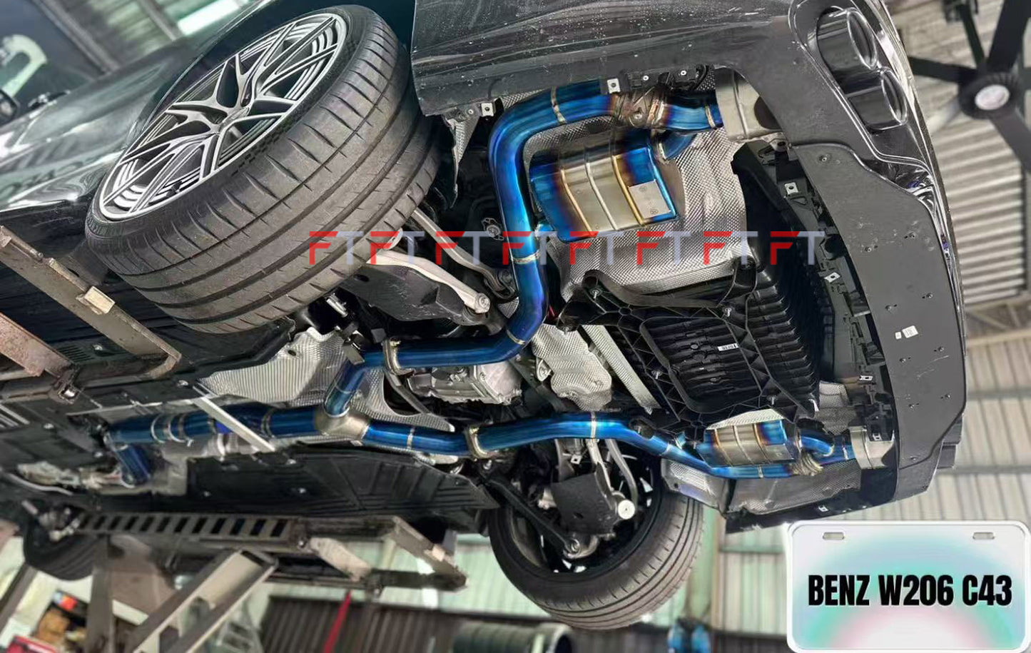 F-Tech Motors titanium exhaust system for Mercedes Benz C-Class AMG C43 2022 - 2025 2L