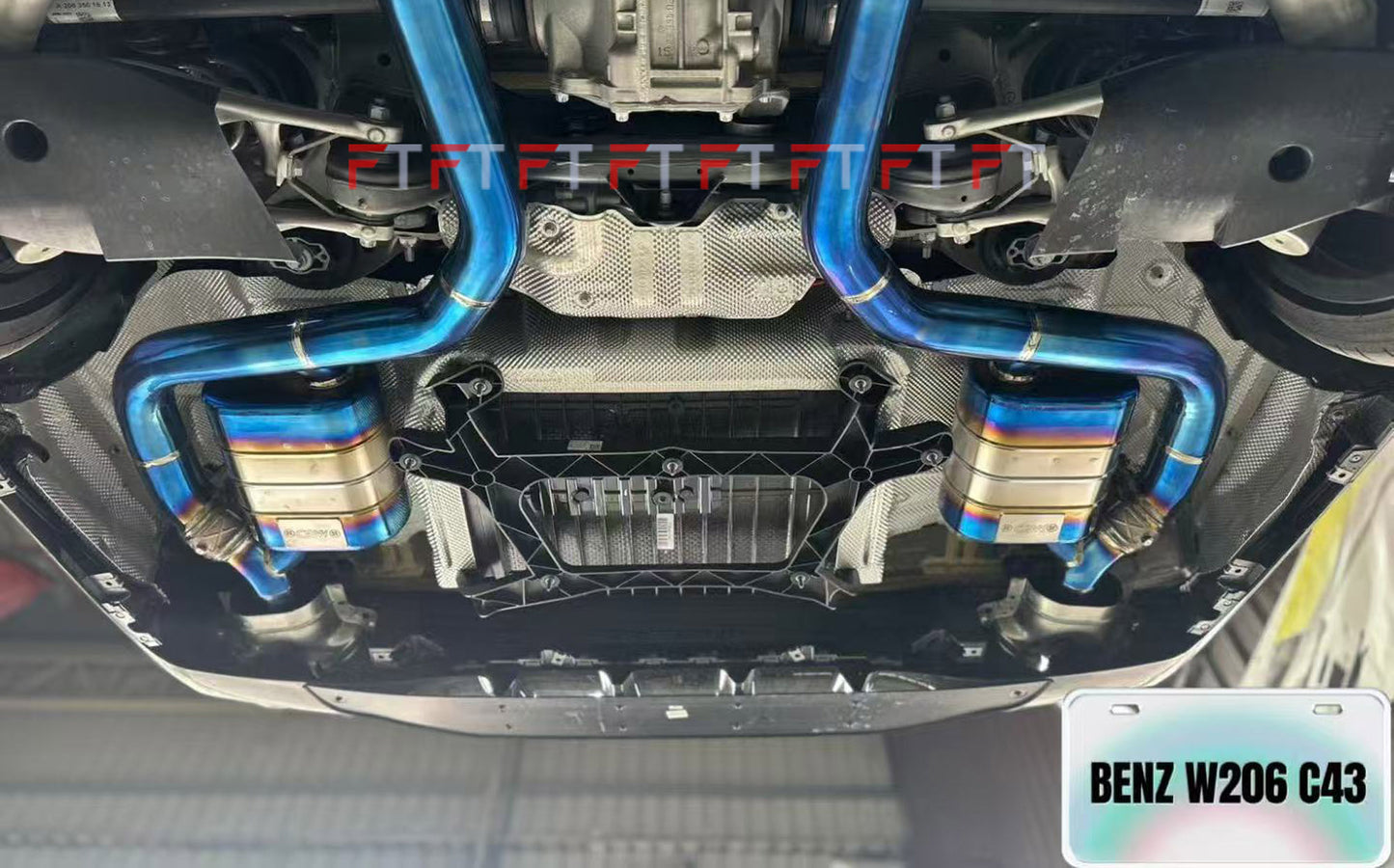 F-Tech Motors titanium exhaust system for Mercedes Benz C-Class AMG C43 2022 - 2025 2L