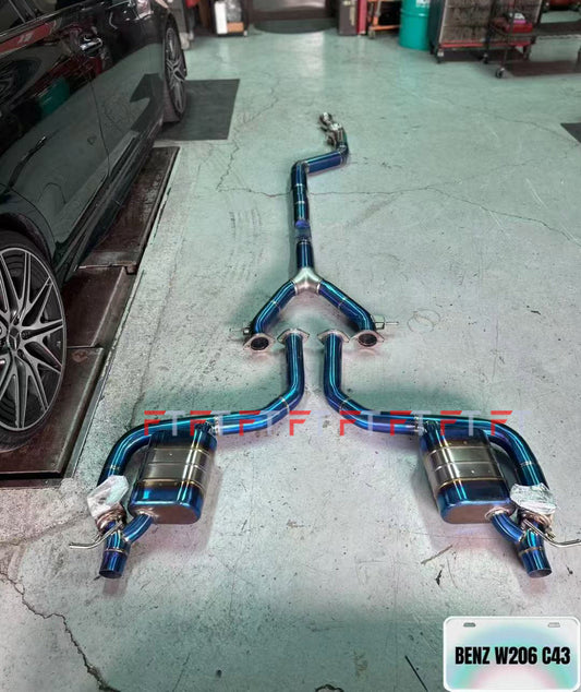 F-Tech Motors titanium exhaust system for Mercedes Benz C-Class AMG C43 2022 - 2025 2L