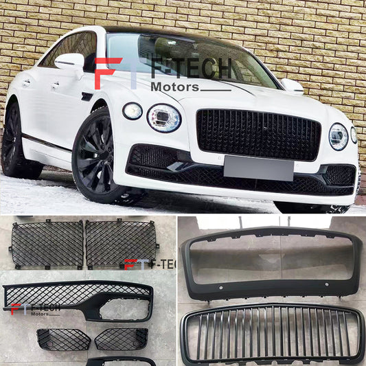Black Front Grille Lower Mesh for Bentley Flying Spur NO ACC 2020 - 2024