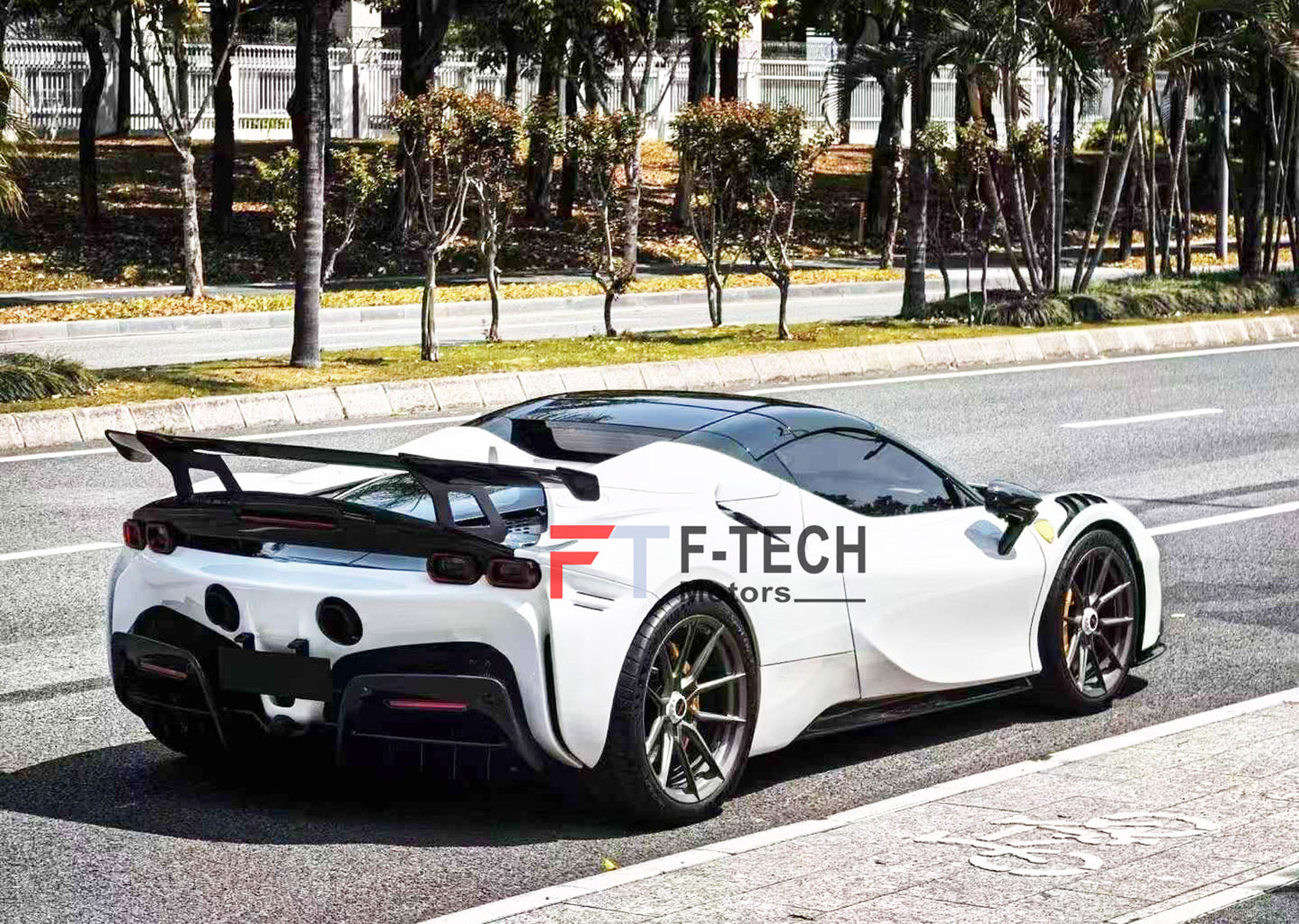 Carbon Fiber Rear Wing Spoiler for Ferrari SF90 Stradale 2019 - 2024