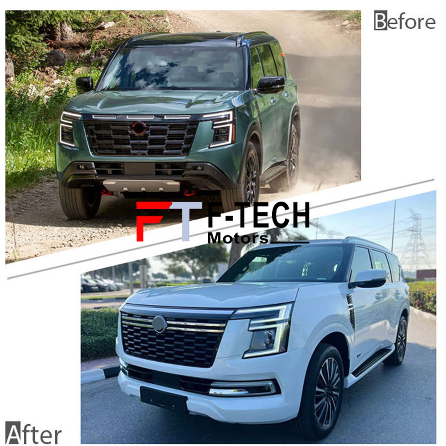 For Nissan Patrol 2025 Y63 XE SE Low To High Version Body Kit Front Bumper