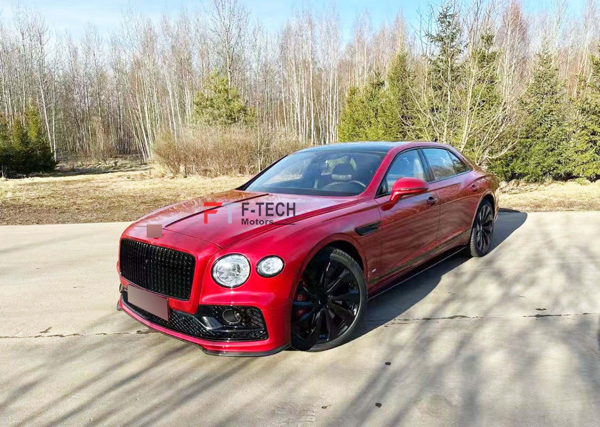 Black Front Grille Lower Mesh for Bentley Flying Spur ACC 2020 - 2024