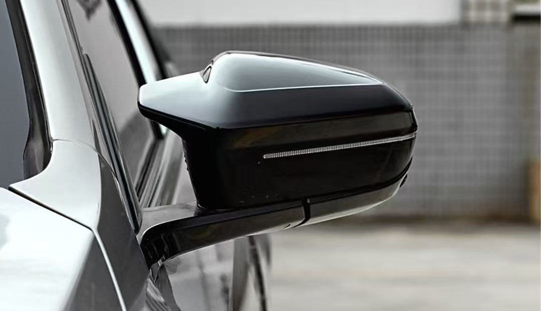 Gloss black side mirror housing covers for BMW 5 Series G60 G61 G68 2024+