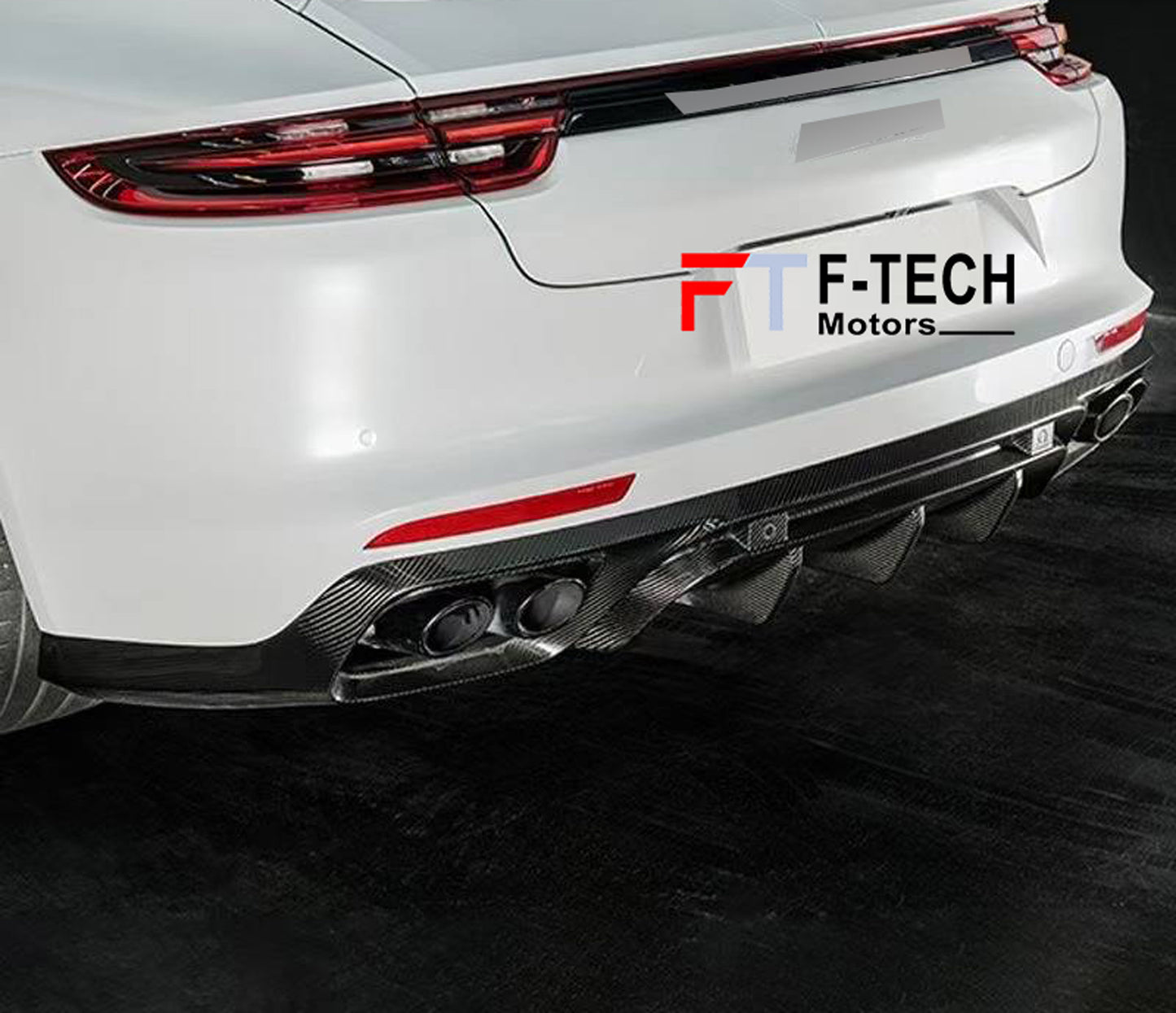 Dry Carbon Fiber Rear Difufser For Porsche Panamera 971 2017 - 2023 KDA Style