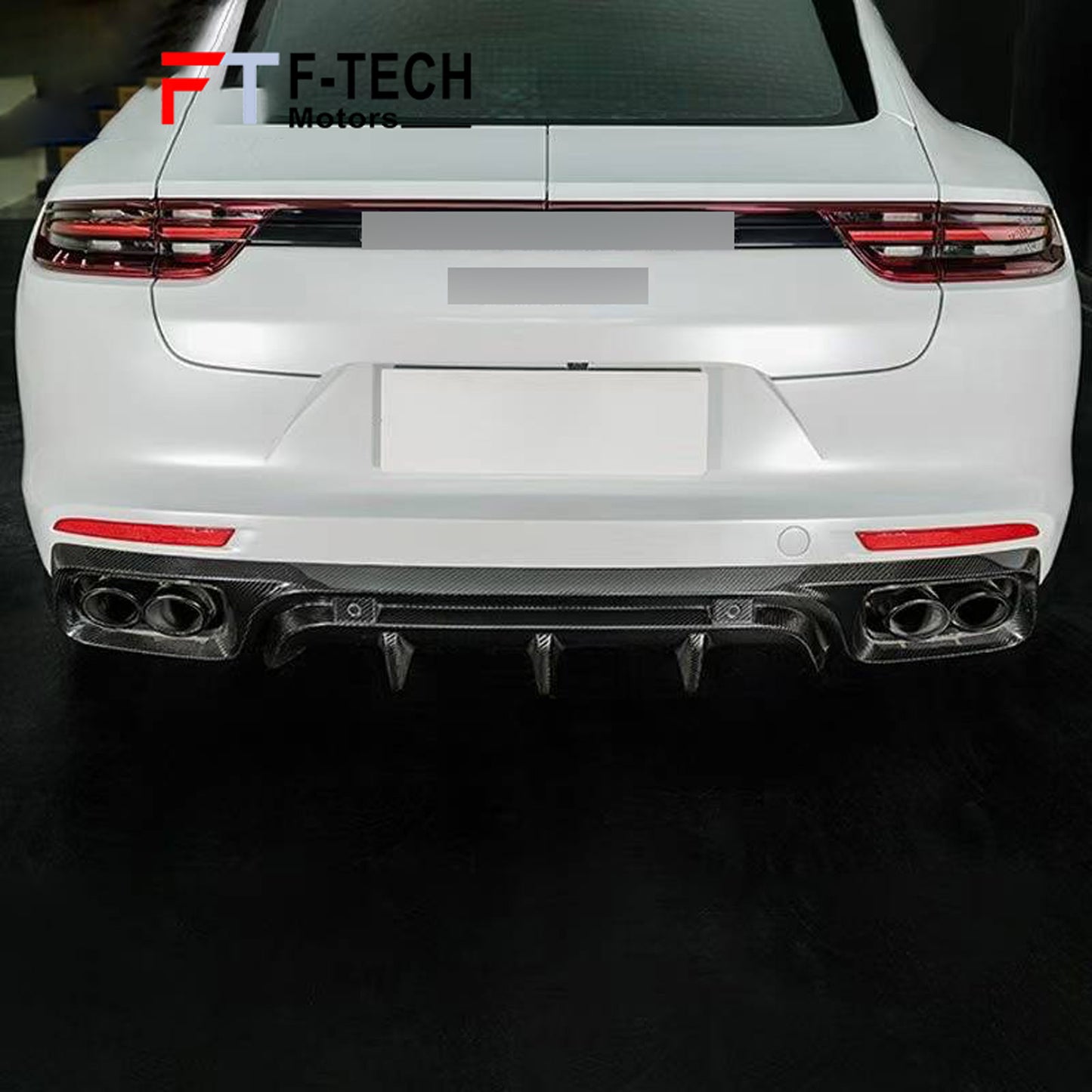 Dry Carbon Fiber Rear Difufser For Porsche Panamera 971 2017 - 2023 KDA Style