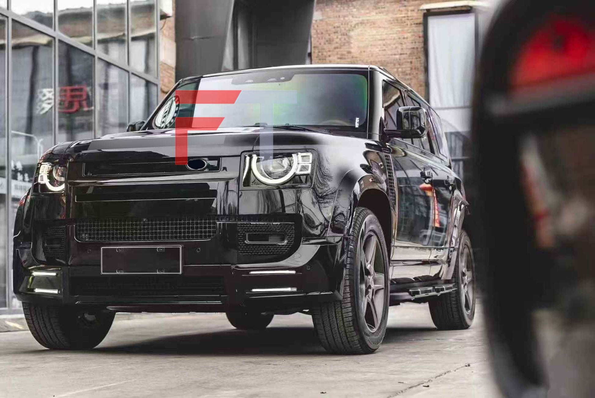 Wide body kit for Land Rover Defender L663 110 2020+ Front Lip Rear Diffuser Fender Flares LM-style