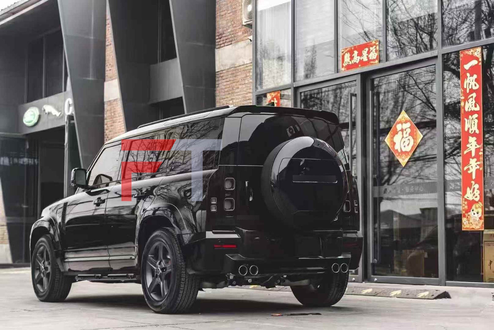 Wide body kit for Land Rover Defender L663 110 2020+ Front Lip Rear Diffuser Fender Flares LM-style