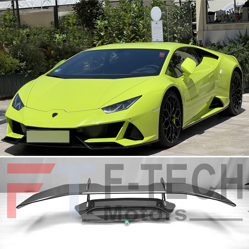 Dry Carbon Fiber Rear Wing Spoiler For Lamborghini Huracan LP580 LP610 Evo 2015+
