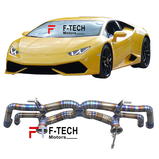 F Tech Motors X Pipe Titanium Catback Exhaust System for Lamborgini Huracan LP610 LP580 2014 - 2019