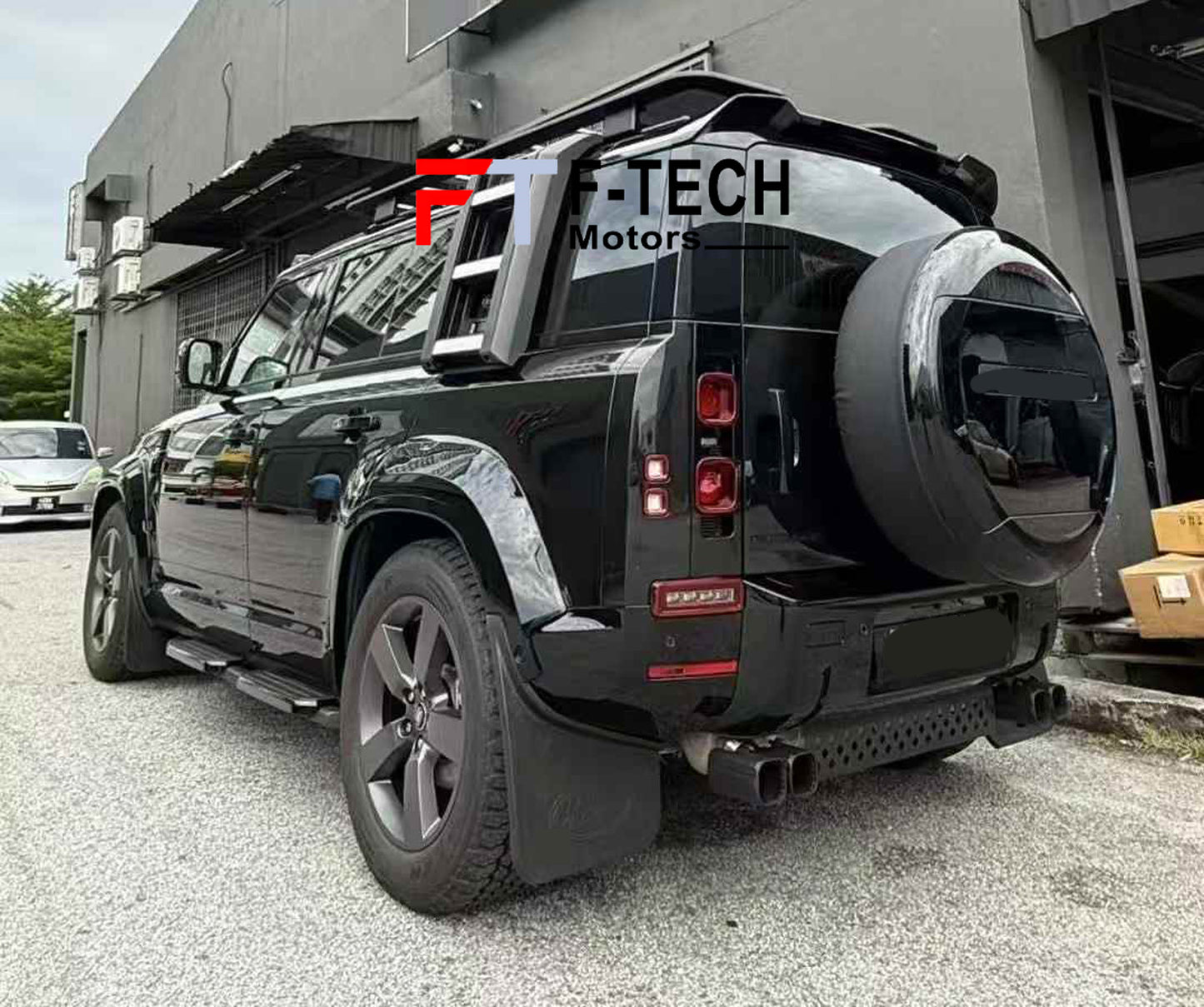 Exhaust Tips & Center Lower Mesh For Land Rover Defender L663 2020 - 2025