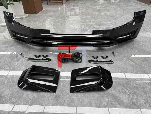 Gloss black front lip illuminated for Land Rover Defender L663 90 110 130 2020+